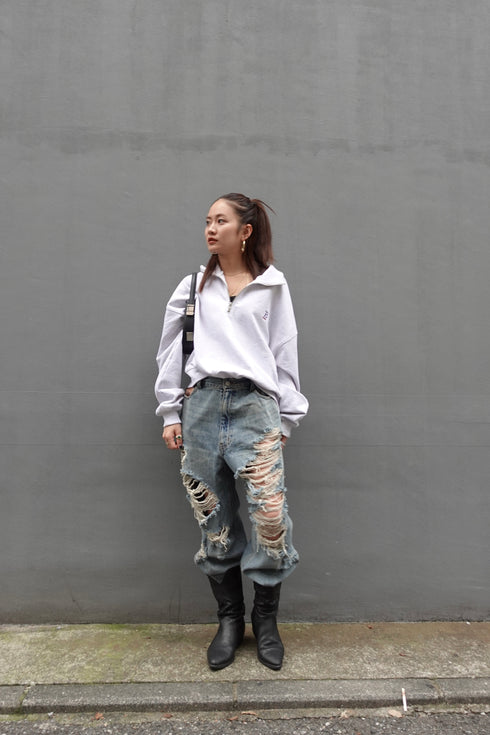 オーバークラッシュデニム